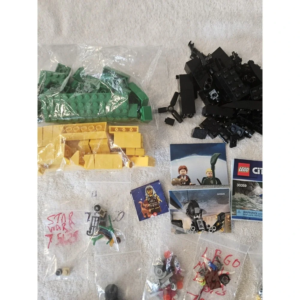 Lego Accessories And Brick Lot With Extra Instructions Booklets